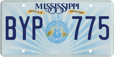 MS license plate BYP775