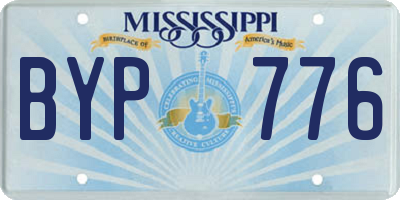 MS license plate BYP776