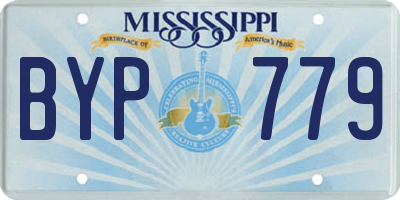 MS license plate BYP779