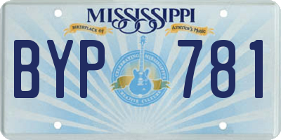 MS license plate BYP781
