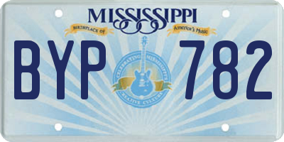 MS license plate BYP782