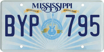 MS license plate BYP795