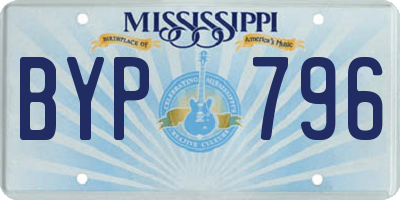 MS license plate BYP796