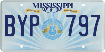 MS license plate BYP797
