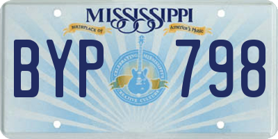 MS license plate BYP798