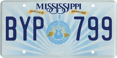 MS license plate BYP799