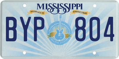 MS license plate BYP804
