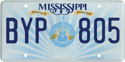 MS license plate BYP805