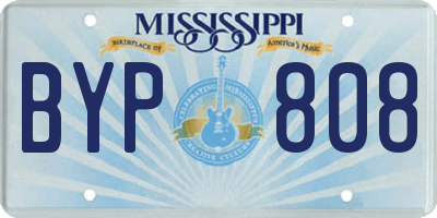MS license plate BYP808