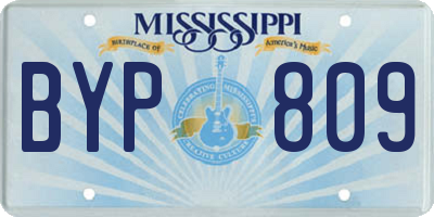 MS license plate BYP809