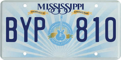 MS license plate BYP810