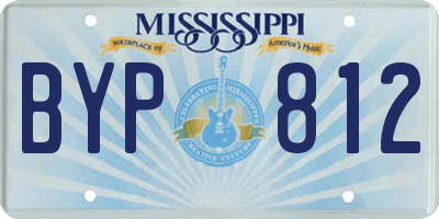 MS license plate BYP812