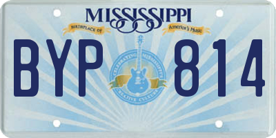 MS license plate BYP814