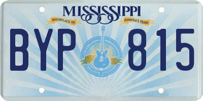 MS license plate BYP815