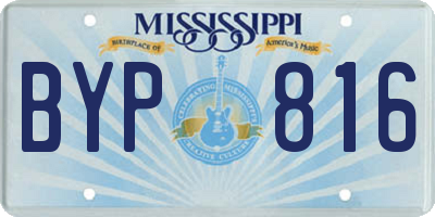 MS license plate BYP816
