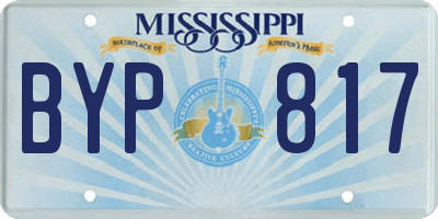 MS license plate BYP817