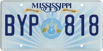 MS license plate BYP818