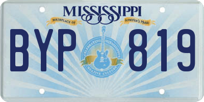 MS license plate BYP819