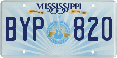 MS license plate BYP820