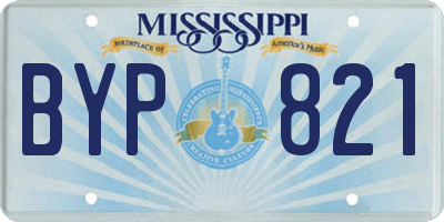 MS license plate BYP821