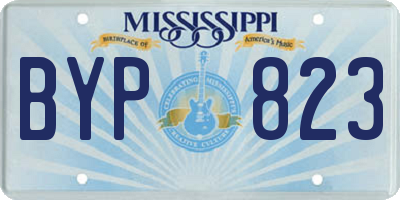 MS license plate BYP823