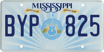 MS license plate BYP825