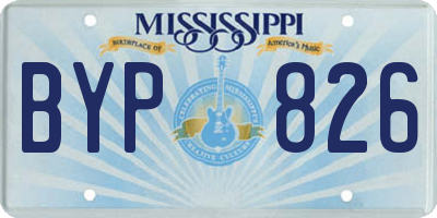 MS license plate BYP826