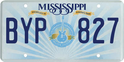 MS license plate BYP827
