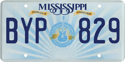 MS license plate BYP829