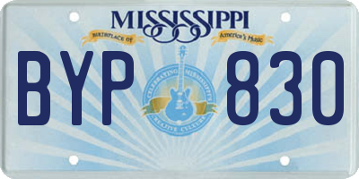 MS license plate BYP830
