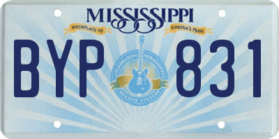 MS license plate BYP831