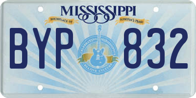 MS license plate BYP832