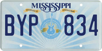 MS license plate BYP834