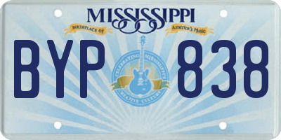 MS license plate BYP838