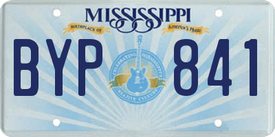 MS license plate BYP841