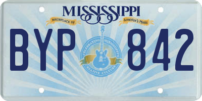 MS license plate BYP842