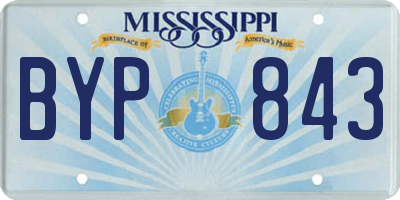 MS license plate BYP843