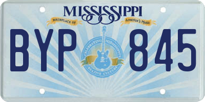 MS license plate BYP845