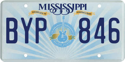MS license plate BYP846
