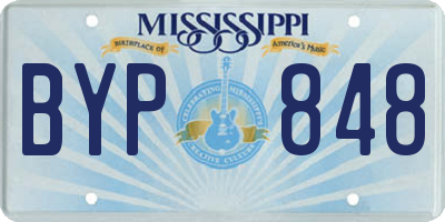 MS license plate BYP848