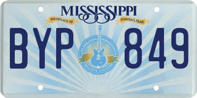 MS license plate BYP849