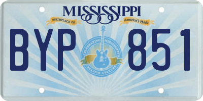MS license plate BYP851