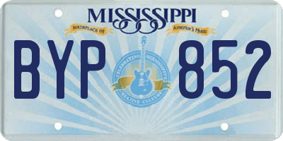 MS license plate BYP852
