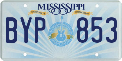 MS license plate BYP853