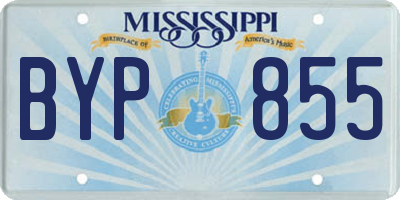 MS license plate BYP855