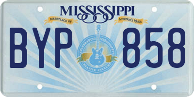 MS license plate BYP858
