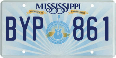 MS license plate BYP861