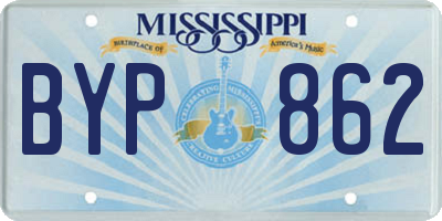 MS license plate BYP862