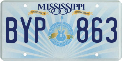 MS license plate BYP863