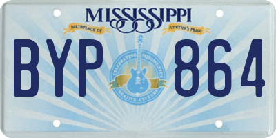 MS license plate BYP864